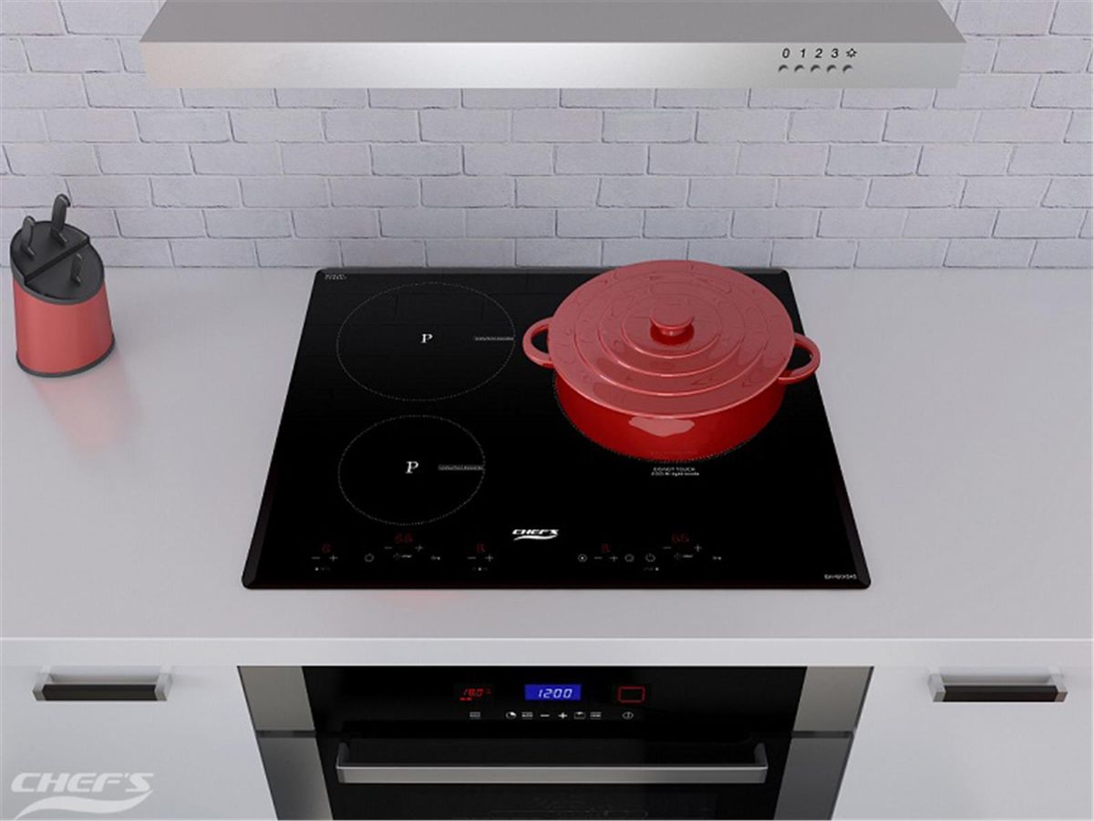 Review và ảnh thực tế sản phẩm bếp điện từ Chefs 3 vùng nấu EH-MIX545